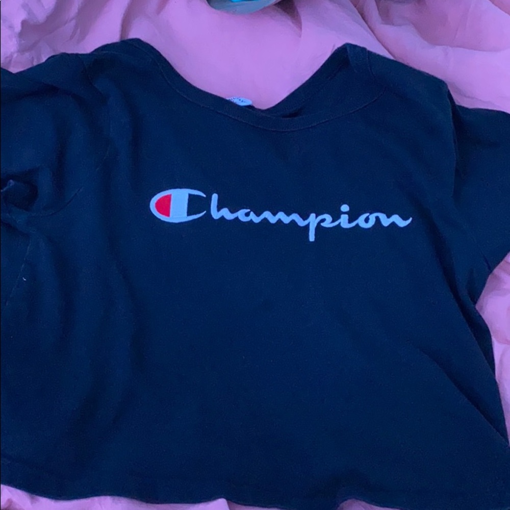 Champion oversized crop top.